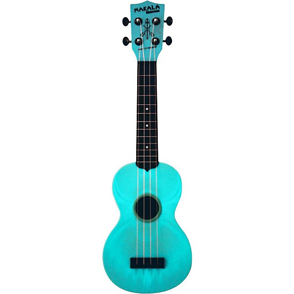 Open Box Kala Makala Waterman Glow in the Dark Aqua Blue Soprano Ukulele Level 1 Aqua Blue