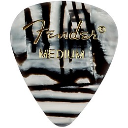 Fender 351 Shape Premium Picks, Zebra Celluloid Medium 12 Pack