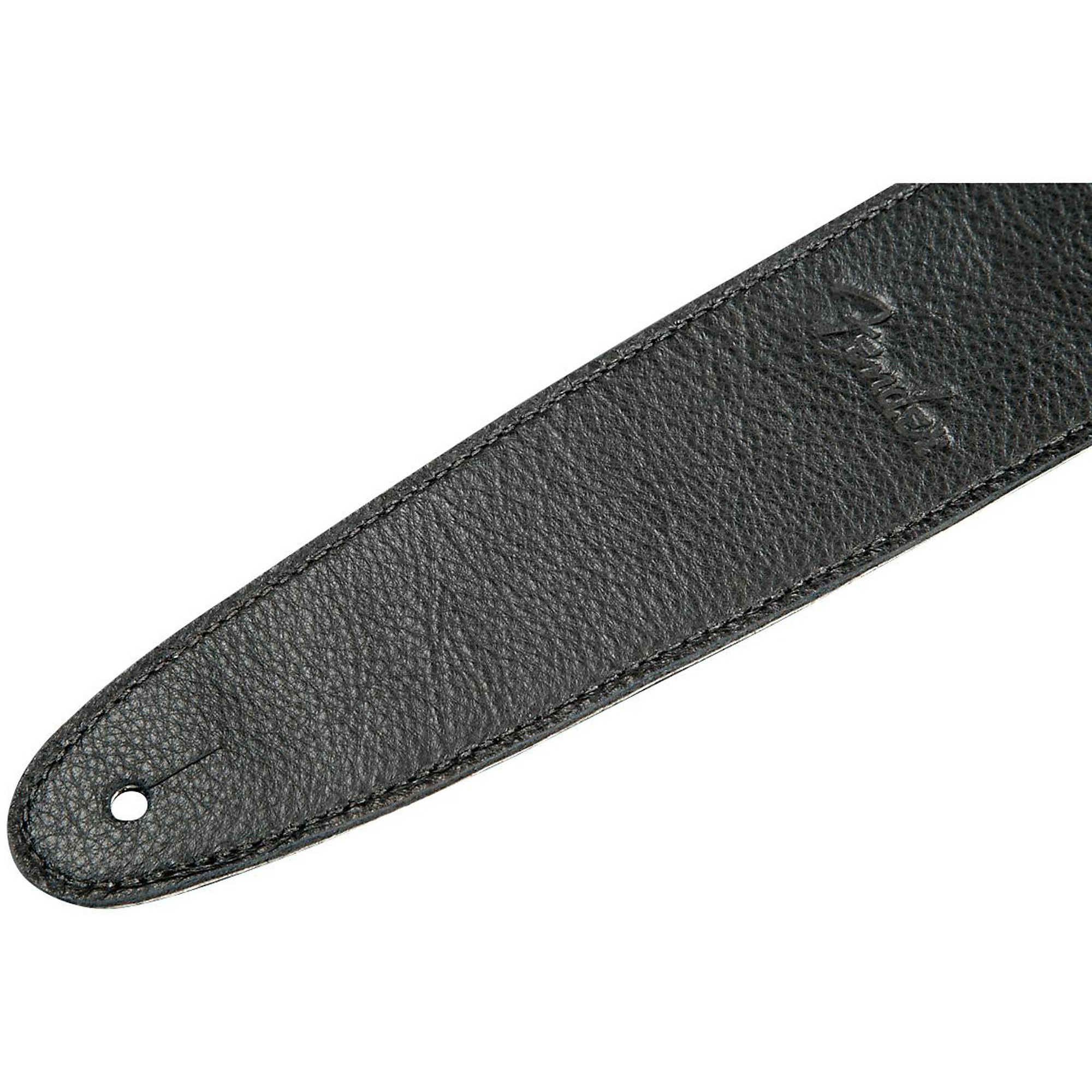 FENDER Broken-In Leather Strap Black