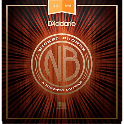 D'addario Nb1256 Nickel Bronze Light Top Med Bottom Acoustic Strings for sale