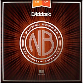 D'Addario NB1047 Nickel Bronze Extra Light Acoustic Guitar Strings