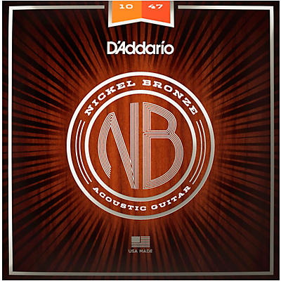 D'addario Nb1047 Nickel Bronze Extra Light Acoustic Guitar Strings for sale