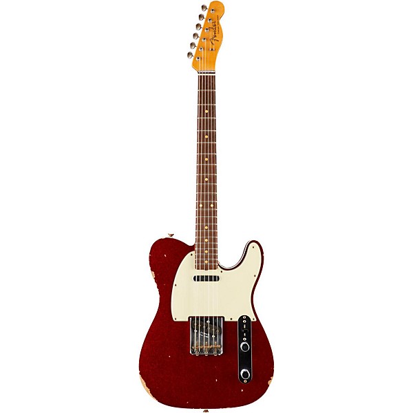 Fender Custom Shop 1962 Relic Telecaster Rosewood Fingerboard Electric Guitar Red Sparkle