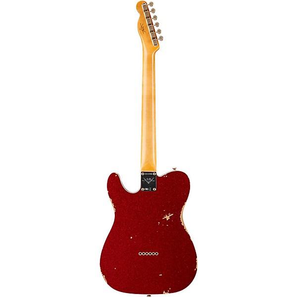 Fender Custom Shop 1962 Relic Telecaster Rosewood Fingerboard Electric Guitar Red Sparkle