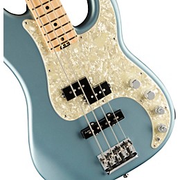 Fender American Elite Precision Bass Maple Fingerboard Electric Bass Satin Ice Blue Metallic
