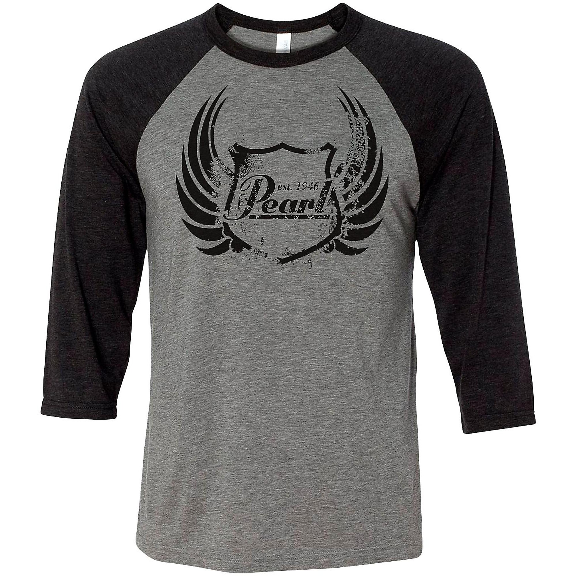 Pearl Baseball Tee Large Black/Gray | Guitar Center