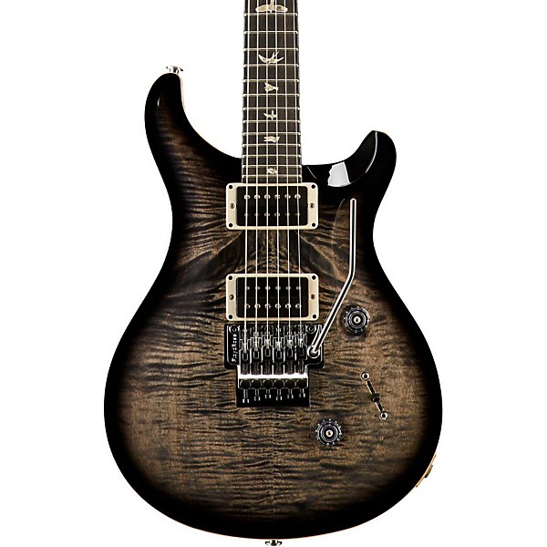 PRS Floyd Custom 24 Carved Flame Maple Top with Nickel Hardware Solid Body Electric Guitar Charcoal Burst