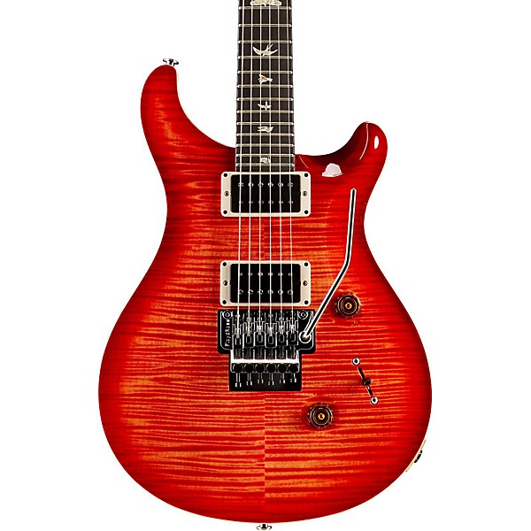 PRS Floyd Custom 24 Carved Flame Maple 10 Top with Nickel Hardware Solid Body Electric Guitar Blood Orange