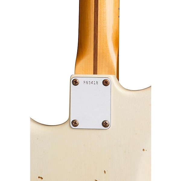 Fender Custom Shop 1957 Journeyman Relic Stratocaster Maple Fingerboard Electric Guitar Aged Olympic White