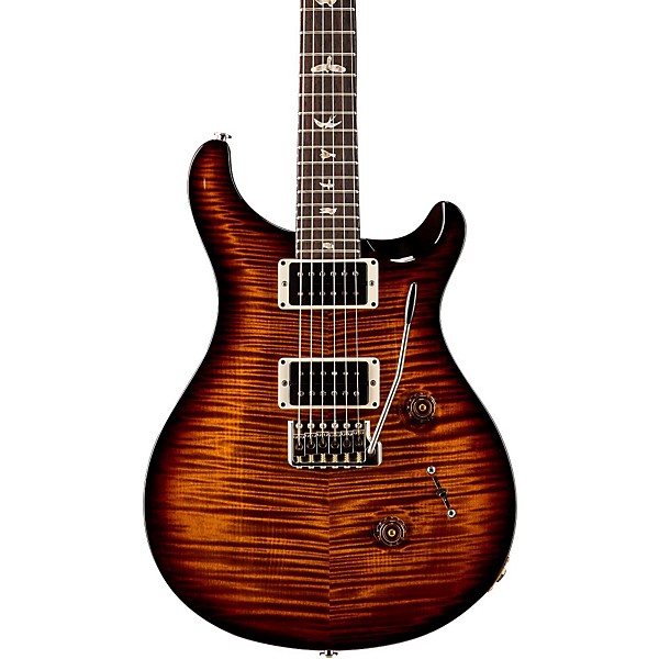 PRS Custom 24 Carved Flame Maple 10 Top with Nickel Hardware Solidbody Electric Guitar Black Gold Wrap Burst