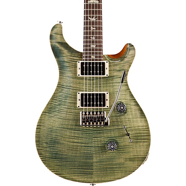 PRS Custom 24 Carved Flame Maple 10 Top with Nickel Hardware Solidbody Electric Guitar Trampas Green