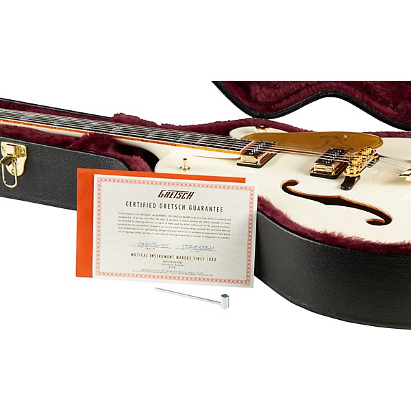 Gretsch Guitars G6136-55 Vintage Select Edition '55 Falcon Hollowbody With Cadillac Tailpiece Vintage White