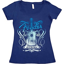 Fender Ladies Sound T-Shirt Large Navy