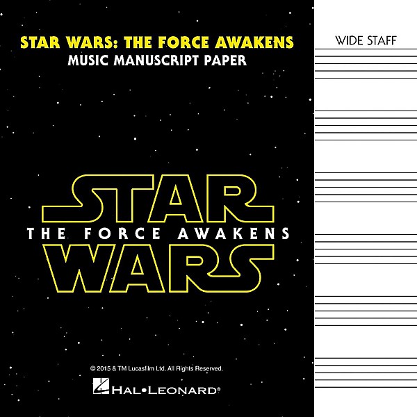 Hal Leonard Star Wars: The Force Awakens Manuscript Paper