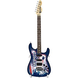 Woodrow Guitars NFL 10-In Mini Guitar Collectible New England Patriots