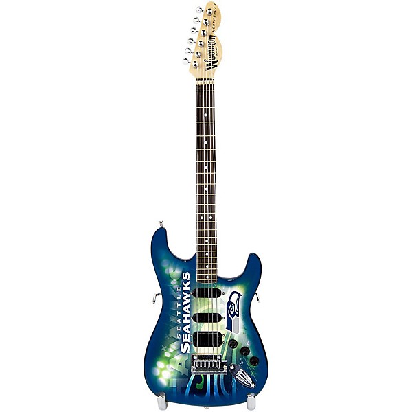 Woodrow Guitars NFL 10-In Mini Guitar Collectible Seattle Seahawks