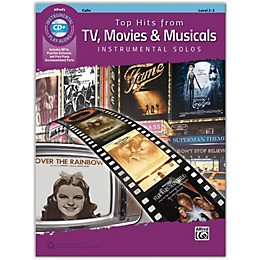 Alfred Top Hits from TV, Movies & Musicals Instrumental Solos for Strings Cello Book & CD, Level 2-3