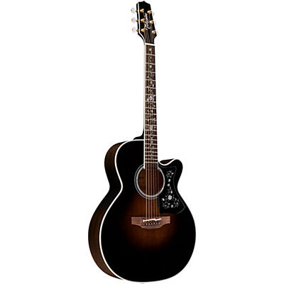 Takamine Ef450c Thermal Top Acoustic-Electric Guitar Transparent Black Sunburst for sale