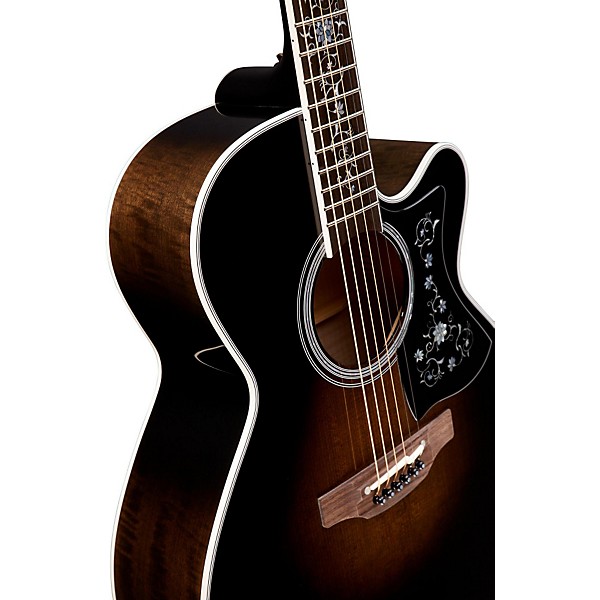 Takamine EF450C Thermal Top Acoustic-Electric Guitar Transparent Black Sunburst