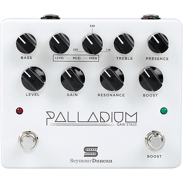 Seymour Duncan Palladium Gain Stage Distortion Guitar Effects  Pedal (White)