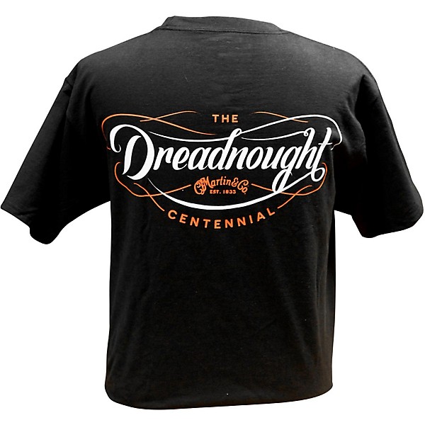Martin Dreadnought Centennial Pocket T-Shirt Medium Black