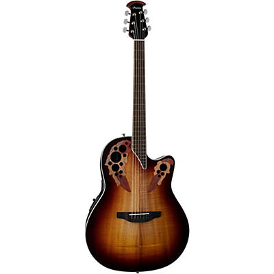 Ovation Ce48p Celebrity Elite Plus Acoustic-Electric Guitar Koa Burst for sale