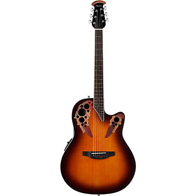 Ovation Ce48 Celebrity Elite Acoustic-Electric Guitar Transparent Sunburst for sale