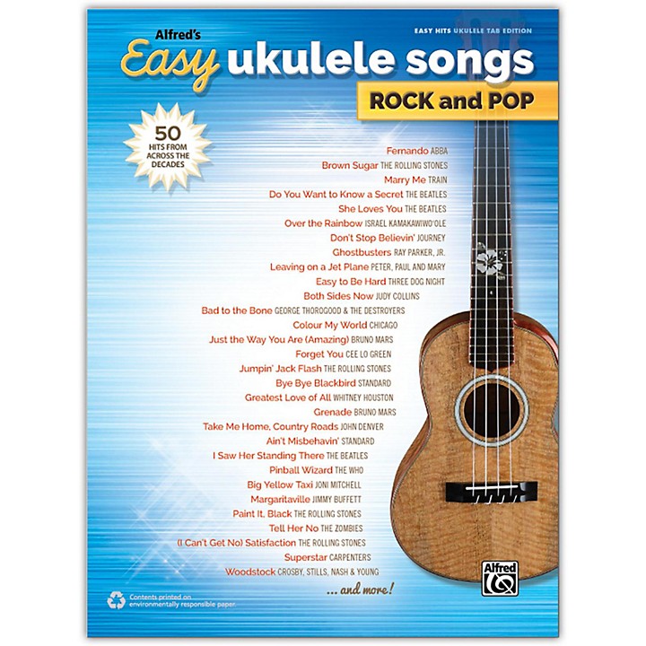 Alfred Alfred's Easy Ukulele Songs Rock and Pop, Easy Hits Ukulele TAB