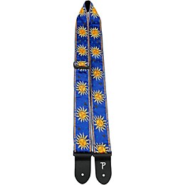 Perri's Jacquard Guitar Strap Yellow and Blue Sun 39 to 58 in.