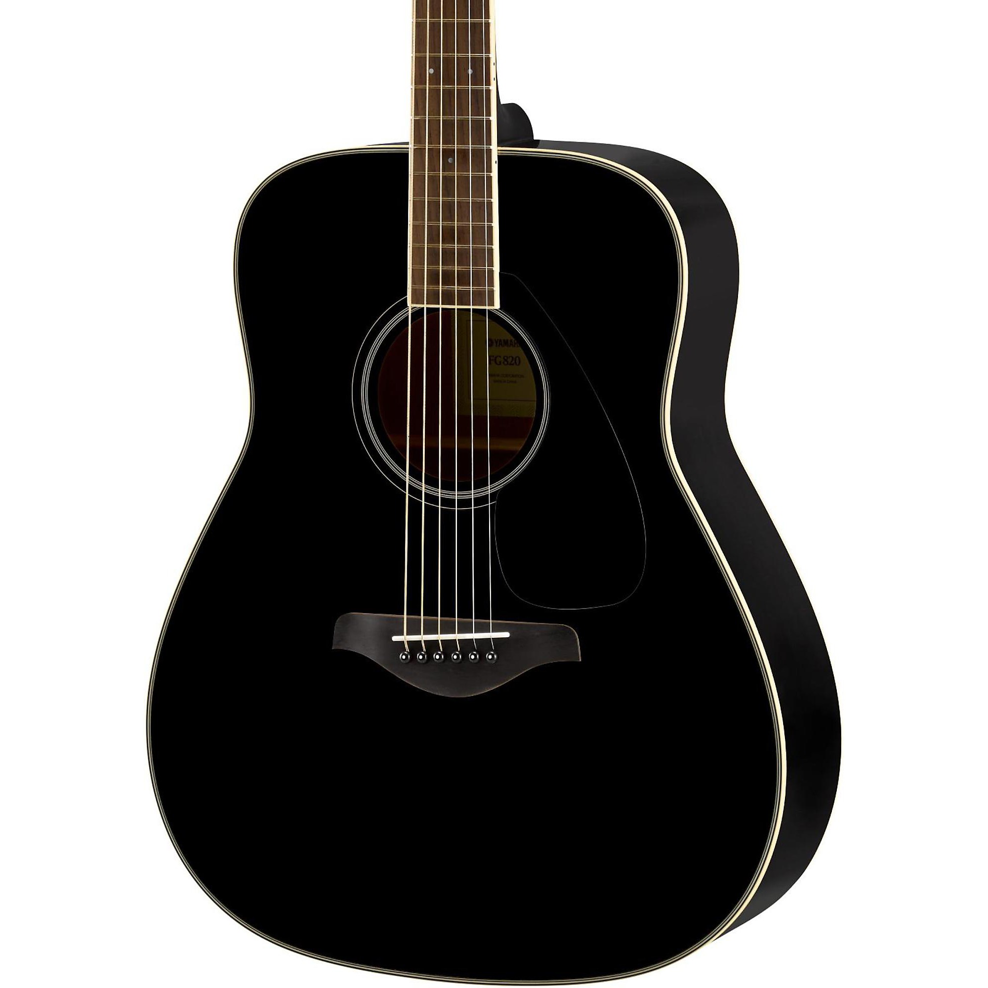 Yamaha FG820 Dreadnought Acoustic Guitar Black | Guitar Center