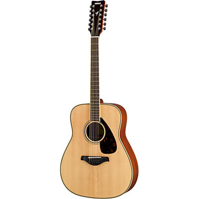 Yamaha Fg820-12 Dreadnought 12-String Acoustic Guitar Natural for sale