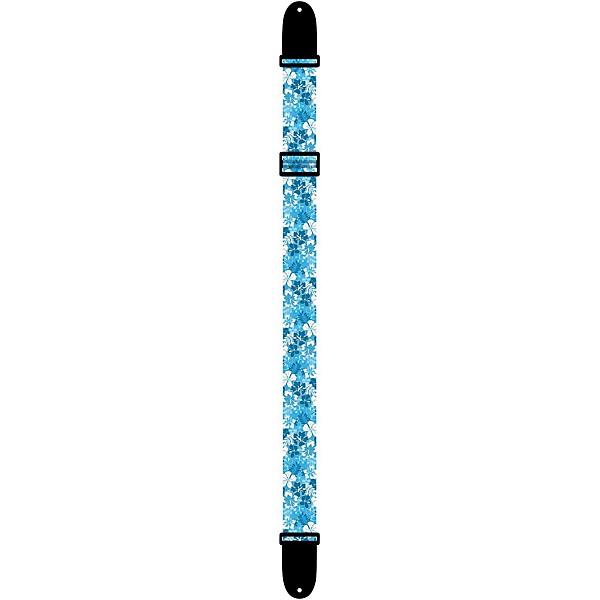 Perri's Luau Floral Ukulele Strap Blue