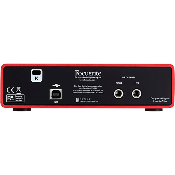 Open Box Focusrite Scarlett 2i2 (2nd Generation) USB Audio Interface Level 1
