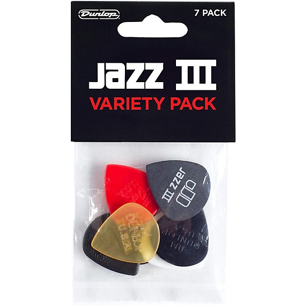 Dunlop PVP108 Pick Jazz III Variety 7 Pack