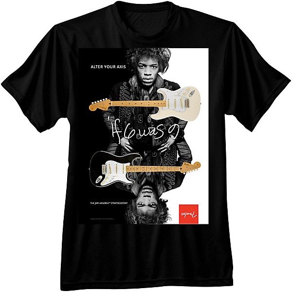 Fender Jimi Hendrix Collection Alter Your Axis T-Shirt Medium Black