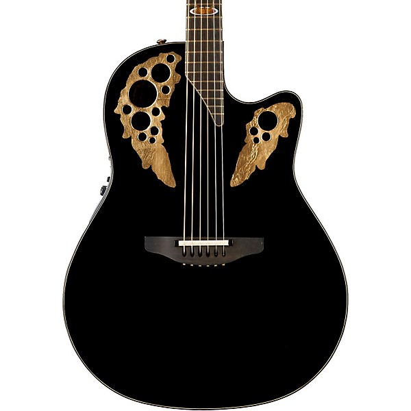 Ovation 2078AV50-5 50th Anniversary Custom Elite Acoustic-Electric Guitar Gloss Black