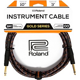 Roland Gold Series 1/4" Straight/Straight Instrument Cable 10 ft. Black