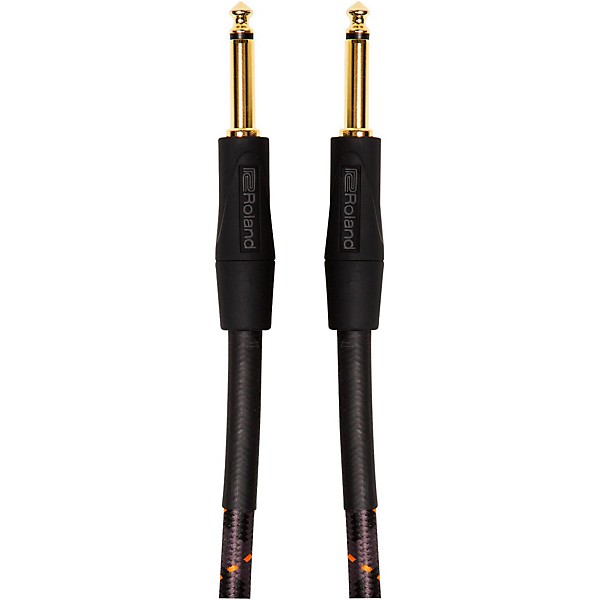 Roland Gold Series 1/4" Straight/Straight Instrument Cable 25 ft. Black