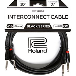 Roland Black Series Dual 1/4" Interconnect Cable 10 ft. Black