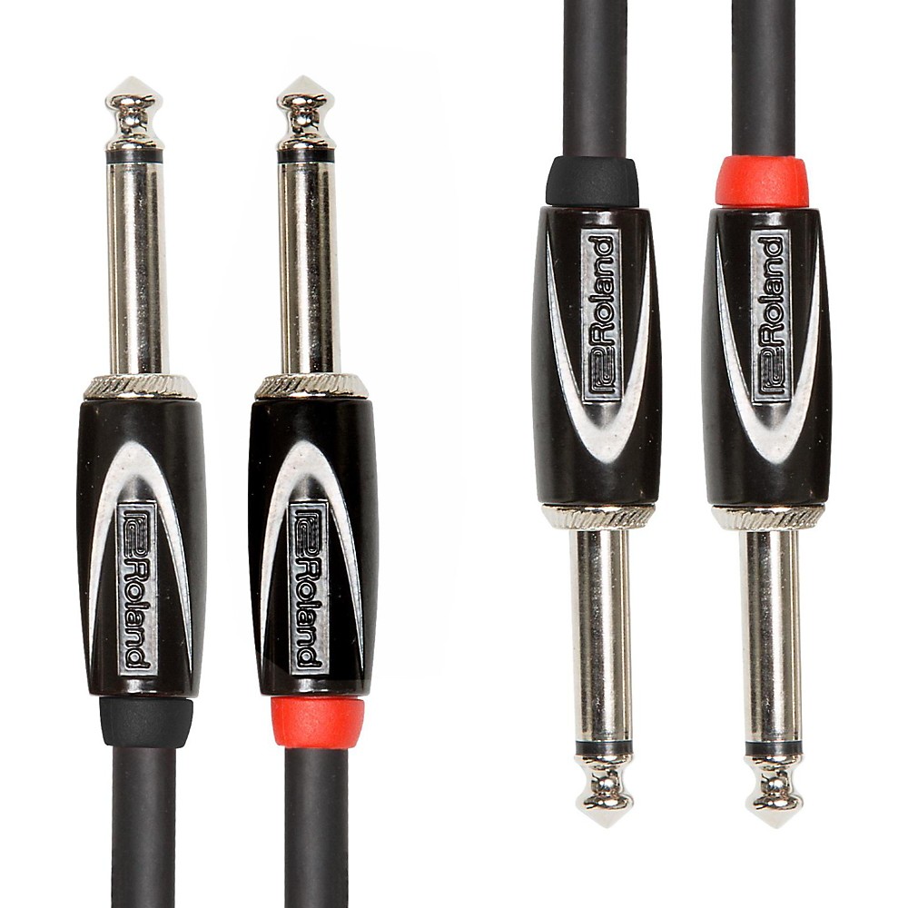 Roland Black Series Dual 1/4in Interconnect Cable 15 ft. Black