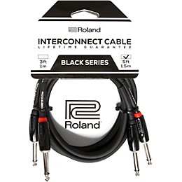Roland Black Series Dual 1/4" Interconnect Cable 5 ft. Black