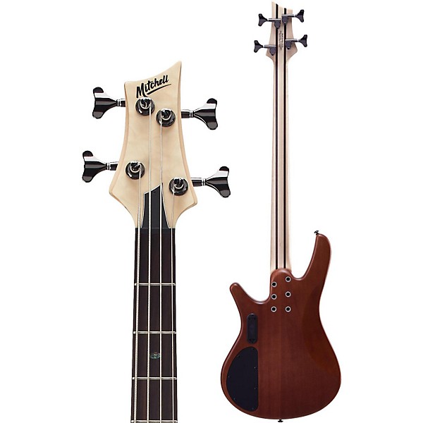 Clearance Mitchell FB700 Fusion Series Bass Guitar with Active EQ Natural