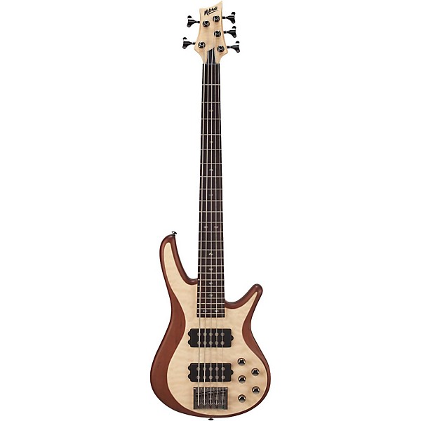 Mitchell FB705 Fusion Series 5-String Bass Guitar with Active EQ Natural
