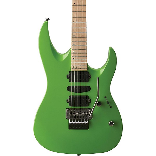 Open Box Mitchell HD400 Hard Rock Double Cutaway Electric Guitar Level 2 Green Lemon 190839811783