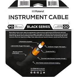Roland Black Series 1/4" Angled/Straight Instrument Cable 10 ft. Black