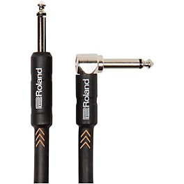 Roland Black Series 1/4" Angled/Straight Instrument... Roland Black Series 1/4" Angled/Straight Instrument Cable 20 ft. Black