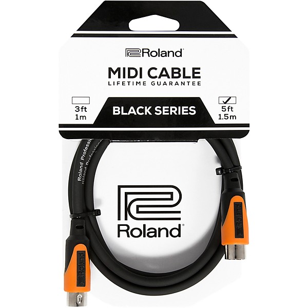 Roland Black Series MIDI Cable 5 ft. Black