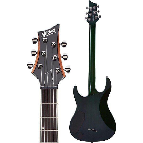 Open Box Mitchell MD400 Modern Rock Double-Cutaway Electric Guitar Level 2 Transparent Green 190839442673