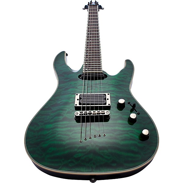Mitchell MD400 Modern Rock Double-Cutaway Electric Guitar Transparent Green