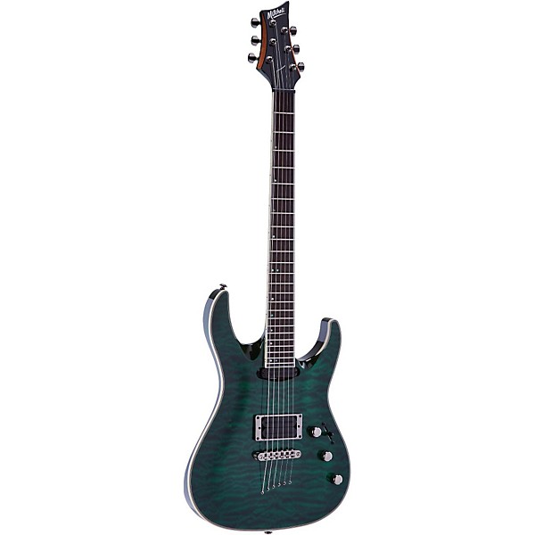 Mitchell MD400 Modern Rock Double-Cutaway Electric Guitar Transparent Green